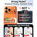 Clear Phone Case with Card Holder for iPhone 17 Pro Max