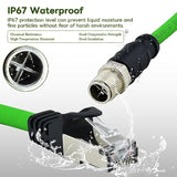 M12 X-Coded 8 Pin To Rj45 Cable Cat6A Industrial Ethernet Shielded Cable For C