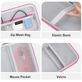 Hard Carrying Case For Logitech Pop Keys Mechanical Wireless Keyboard And Pop Wireless Mouse, Mesh Pocket Fits Cables, Usb Receiver, Spare Keycaps And More Accessories, Raspberry