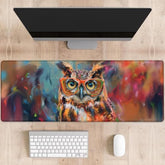 Owl Gaming Mouse Pad, Large Desk Mat For Computer, Extended Keyboard Laptop Mouse Pads, 31.5×11.8In Non Slip Rubber Mousepad For Office Decor Gifts(Color47)