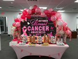 7X5FT Breast Cancer Awareness Backdrop Pink Ribbon Love Hope Party Banner
