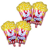 4 Pcs Popcorn Foil Balloons Birthday Party Snacks Theme Decorations