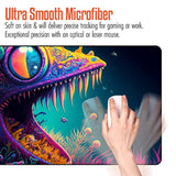 Gaming Mouse Pad Xl - Extra Large Extended Non Slip Trippy Chameleon - Keyboard And Mouse Desk Pad For Home Office And Study 31.5 X 15.7 In