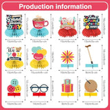 12Pcs Grandparents Day Decorations Honeycomb Centerpieces, Happy Grandparents Day Decorations For Table, Happy Grandparents Day Table Decorations Grandma And Grandpa Party Supplies Centerpieces