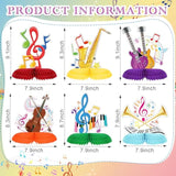10 Pcs Music Notes Honeycomb Table Centerpiece Music Themed Party Decorations Musical Notes Decor Sing Birthday Party Decorations For Baby Shower Wedding Karaoke Supplies