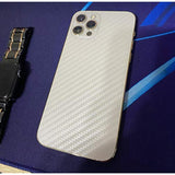 For Iphone 12 Pro Max Back Screen Protector 3D Carbon Fiber Ultra Thin Protective Film-2 Packs-Transparent
