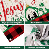 Christmas Jesus Religious Door Cover Xmas Holy Night Door Backdrop Jesus Is The Reason For The Season Decoration For Christmas Party Hanging Decor, 70.8 X 35.5 Inches (Classic)