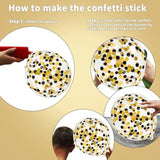 50pcs Black Gold White Balloons 12in Confetti Latex Party Decorations