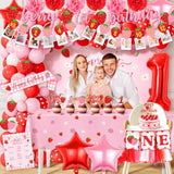 Berry First Birthday Decor Strawberry 1St Birthday Decorations For Girls, Berry First Party Supplies, For Sweet One Party Theme Supplies