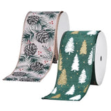 2 Rolls Christmas Grinch Wired Edge Ribbons 2.5 Inch Wide 20 Yards Buf