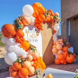 111pcs Orange White Nude Balloon Arch Garland Kit Fall Little Cutie Balloons for Party