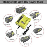 Op40601 Op40602 Op401 40V Battery Charger Replacement For Rapid 40V Charger Op401 Op403 Op404 Op406 Op407A Fast Rapid Battery 40V Charger 40 Volt Lithium Ion Battery Charger