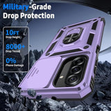 Samsung Galaxy A26 5G Case with Camera Lens Cover, 10 FT Military Grade Drop Protection, Magnetic Ring Holder Kickstand Protective Phone Case, Lavender