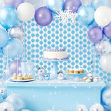 Snowflake Decorations 3 Pcs Snowflake Foil Fringe Curtains, Blue