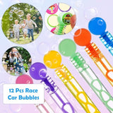 110Pcs Race Car Party Favors Themed Birthday Decorations Supplies Straw Bubble Slap Bracelet Diy Sticker Toy Gift For Boy Kids Treat Candy Bags Stuffers Classroom Rewards