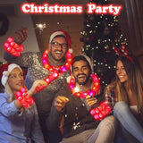 12 Pcs Red Glow Sticks Party Favors For Kids, Led Light Up Necklaces Bracelets Accessories For Toddlers, Glow Birthday Dance Wedding Camping Halloween Party Supplies Decorations For Boys Girls