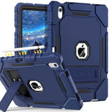 For Ipad A16 Case 11Th Generation 11 Inch 2025 / Ipad 10Th Generation Case 10.9 Inch 2022, Heavy Duty Grade Shockproof Cover With Pencil Holder For I Pad 11/10 Gen (Navy Blue)