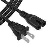 6Ft 2-Prong Power Cord 2 Slot Ac Adapter Cord For Hp Dell Samsung Sony Asus Acer Toshiba Laptop Charger Led Lcd Monitor Tv Epson Lexmark Printer Ps3 Slim Ps4 Ps5 Xbox