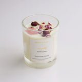 Crystal Candles with Rose Quartz Crystals and Roses, Love Manifestation Candles, Mother's Day Spiritual Gifts for Women, Sweet Citrus Scent Soy Wax Candle, Unique Gift for Mom, Daughter (Pure Love)