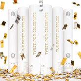 Gold & Silver Confetti Poppers Confetti Cannon | 6 Pack | Party Poppers Decoration For Wedding, Engagement, Graduation, Birthday | Wedding Party Favors | Launches 25 Ft | 12 Inch |