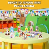 60 Pcs 30Set Back To School Gifts For Students Mini Stuffed Animals Toys With Cards First Day Of School Stuffed Keychains For Students Classroom Exchange Gifts