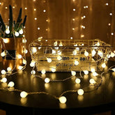 Plug In Led String Lights, 16Ft/5M 50 Led Bulb Warm White Globe Fairy Lights For Holiday/Christmas/Wedding/Party Indoor
