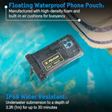 2 Pack Marine Waterproof Phone Pouch (Regular) - Black/Hi-Vis Yellow