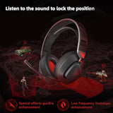 E-Gaming Level Headphone And Headset For Xbox, Ps5, Pc And Switch, 7.1 Surround Sound, Dual Eq & Noise Cancel, Lightweight, Low Latency, Over Ear Headphone (4-In-1 Connectivity) Black-Red