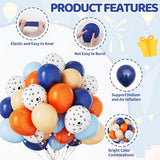 Blue and Orange Balloons, 60 Pcs for Boys Dog Paw Theme Birthday Decoration