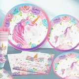 246pcs Unicorn Birthday Set with Plates & Supplies for 20 Guests