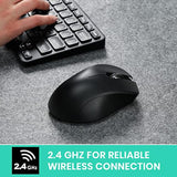 Perixx PERIMICE-621B Wireless Mouse - Silent Click with Ergo Design - Compatib