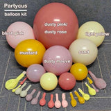 Dusty Pink Yellow Balloon Arch Kit Pastel Pink Mustard White Sand Balloons for Party