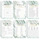 302 Pcs Greenery Eucalyptus Baby Shower Games 6 Games Activities For 50 Guests Include Baby Shower, Word Scramble, Word Search, Predictions And Advice, The Price Is Right