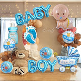 10 Pcs Blue Baby Boy Balloons, Shower Decorations, It'S A Boy Mylar Letter Foil For Welcome Home, Gender Reveal Party