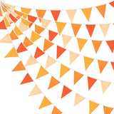 10M Triangle Flag Banner, Cotton Pennant Garland for Fall, Thanksgiving, Parties