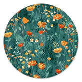 Round Mouse Pad With Stitched Edge Premium-Textured Waterproof Non-Slip Rubber Base Desktop Protection Mat Diameter 8.7 Inches, Beautiful Flowers