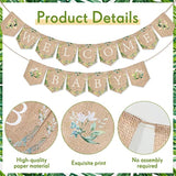Welcome Baby Banner Greenery Banner Bunting Garland Burlap Greenery Decorations Sign For Gender Neutral Baby Shower Rustic Boho Decor Party Favors