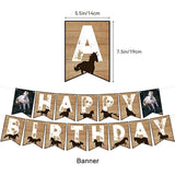 Horse Birthday Party Supplies Set With Horse Theme Happy Birthday Banner Balloon Cake Topper Cupcake Topper Background For Horse Party Decoration