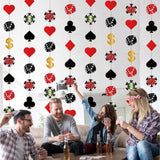 8 Pieces Casino Theme Party Decorations Casino Party Hanging Garlands Poker Hanging Banner Las Vegas Theme Card Garlands For Poker Night Birthday Supplies