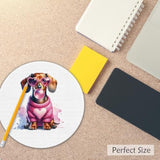Cute Dachshund Weenie Dog Mouse Pad 7.9X7.9 Inch,Pink Bubble Gum Weiner Dog Mouse Pads For Wireless Mouse Computers Laptop Desk Accessories Office Supplies,Dachshund Weiner Gifts For Women