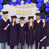 Royal Blue Black Silver Balloon Garland Arch Kit - 121Pcs Royal Blue A