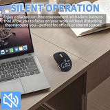 Usb C Wireless Mouse - Dual Interface Silent 2.4G Wireless Mouse For Laptop, Macbook, And Mobile Devices With Usb/Type C Receiver, 10M Range, Comfortable Design-Black