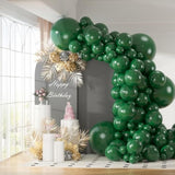 130Pcs Dark Green Balloons Garlands Kit, 18" 12" 10" 5" Different Size