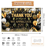 Black Gold We Appreciate You Backdrop Thank You Appreciation Banner Thank You for All You Do Banner Employee Staff Appreciation Gifts Teacher Doctor Retirement Party Decor 70.8 x 43.3 inch