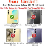 Samsung Galaxy S24 FE Case with Camera Cover HD Screen Protector Blue