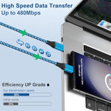 Samsung S25 Edge Fast Charging Cord Usb C Braided Charger Cable 3.1A 10Ft Long Type C Power Cord For Samsung Galaxy Z Fold 7/6/Z Flip 7/6 A17 A16 5G A36 A56 A15 S25 Ultra S24 Fe S23 S22 S21 S20 S10