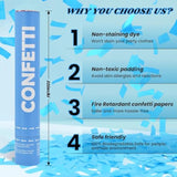 Confetti Cannon Blue Biodegradable Confetti Poppers 12Pack Party Poppers Confetti Shooters Blue Sticks For Wedding Graduation Engagement Anniversary Bridal Shower Valentines Day Birthday