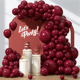 120Pcs Burgundy Balloons, 18 12 10 5 Inch Maroon Balloons Different Sizes Burgundy Balloon Arch Kit For Birthday Graduation Wedding Baby Shower Valentine'S Day Party Decorations