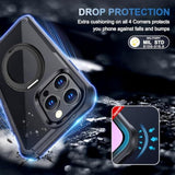 Privacy Case For Iphone 16 Pro Max With 360° Rotatable Stand, Fit For Magsafe Military Grade Drop Tested 9H Privacy Screen Protector Ring Kickstand Anti Peep Full Body Shockproof Rugged Magnetic Case