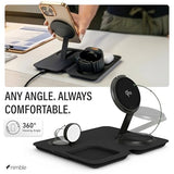Fold 3-in-1 Wireless Charging Station for iPhone & AirPods, MagSafe Compatible 15W Qi2 Charging Stand, Wireless Charger Dock for iPhone